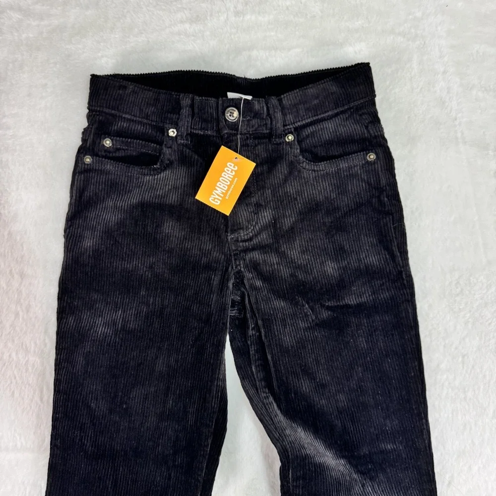 NWT Gymboree Black Corduroy Pants Boys Size 8 Unisex Cotton